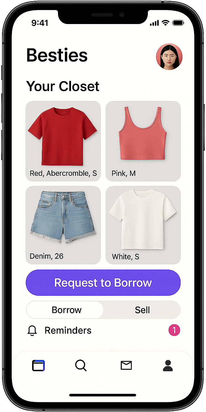 Besties Closet App Preview